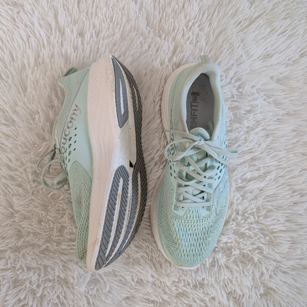 Saucony Ride 17 Running Shoes Women’s 10.5 Jade Green PWRRUN XFFIT EU 42 - Picture 5 of 8